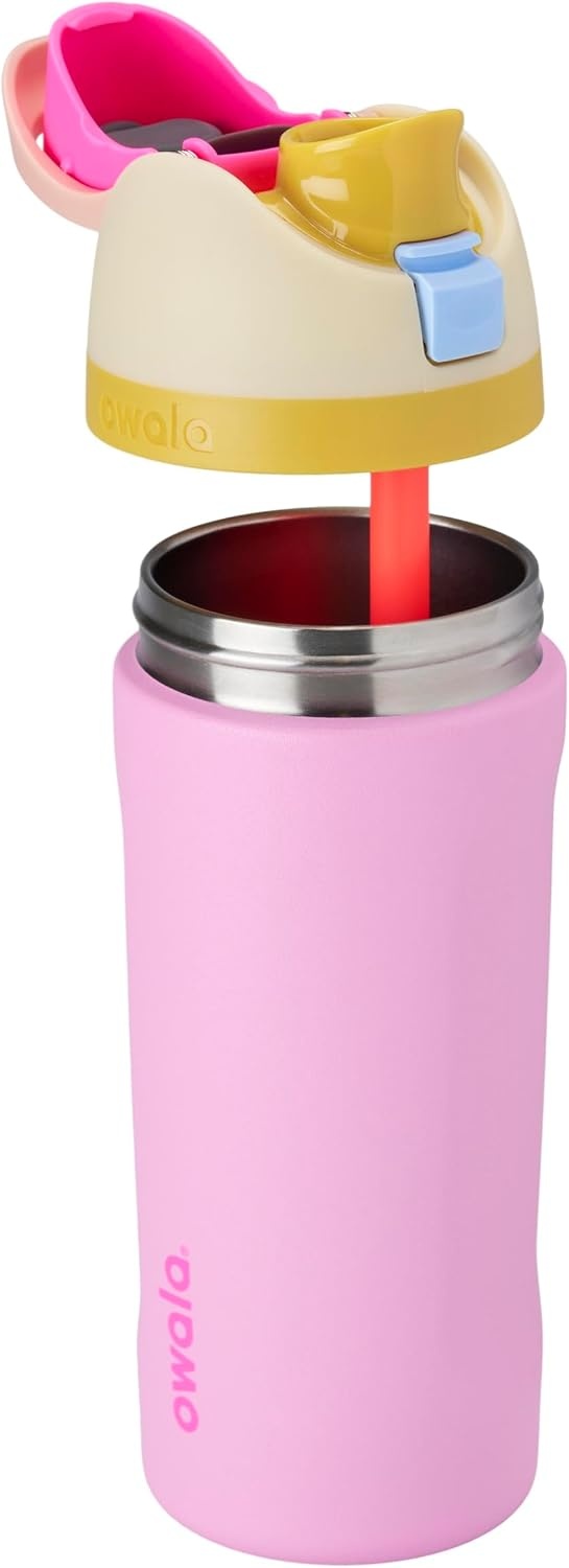 image:imageOwala FreeSip Stainless Steel Water Bottle 32 oz Peachy KeenTutti Fruitti