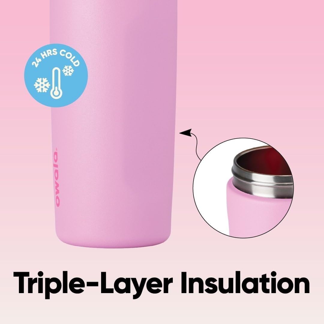 image:imageOwala FreeSip Stainless Steel Water Bottle 32 oz Peachy KeenTutti Fruitti