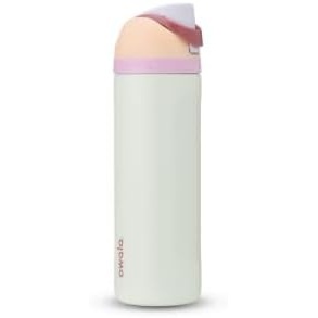 Owala FreeSip Stainless Steel Water Bottle 32 oz Peachy Keen(Coastal Mist)