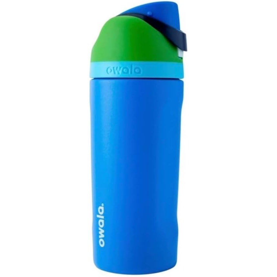 image:imageOwala FreeSip Stainless Steel Water Bottle 32 oz Peachy KeenGreen Machine