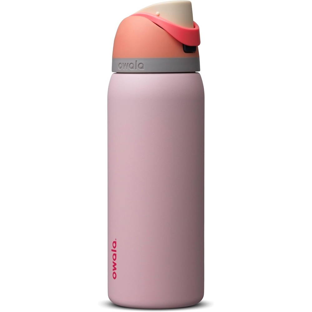 image:imageOwala FreeSip Stainless Steel Water Bottle 32 oz Peachy KeenPeachy Rose