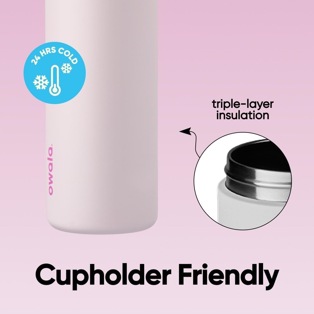 image:imageOwala FreeSip Kids Stainless Steel Water Bottle 16 oz Trail OnDreamy Field