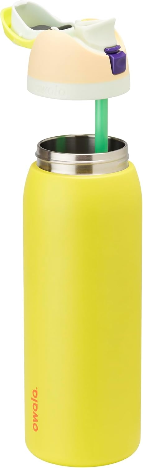 image:imageOwala FreeSip Kids Stainless Steel Water Bottle 16 oz Trail OnLemon Limeade