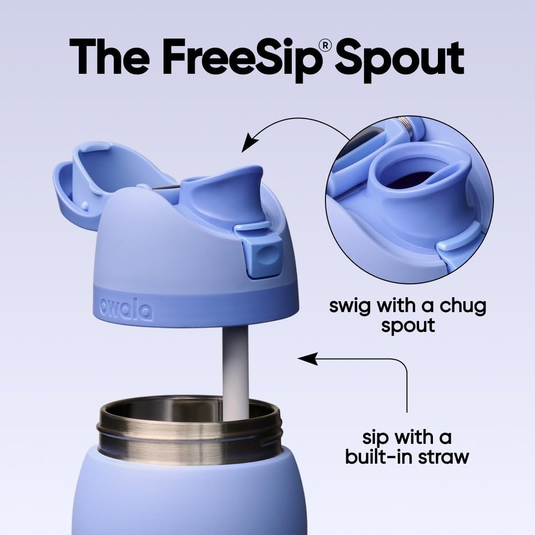 image:imageOwala FreeSip Kids Stainless Steel Water Bottle 16 oz Trail OnOut of the Blue