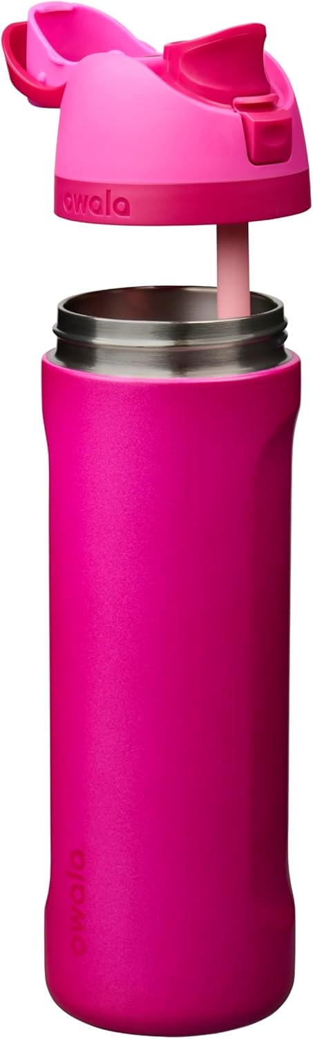 image:imageOwala FreeSip Kids Stainless Steel Water Bottle 16 oz Trail OnRead My Lips
