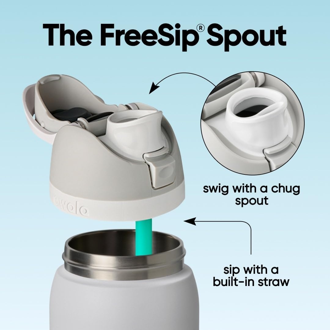 image:imageOwala FreeSip Kids Stainless Steel Water Bottle 16 oz Trail OnSummer Sweetness