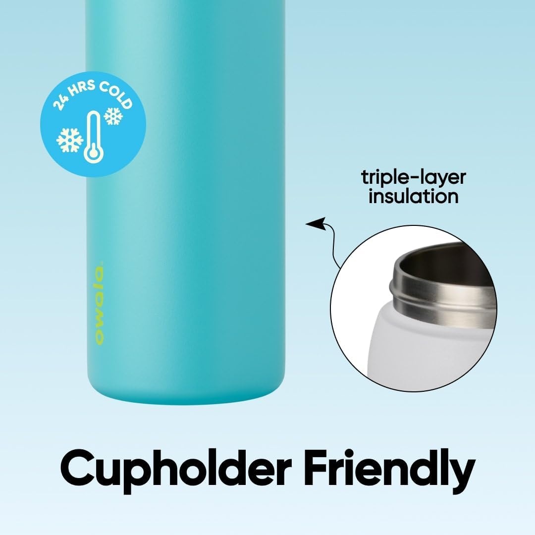 image:imageOwala FreeSip Kids Stainless Steel Water Bottle 16 oz Trail OnSummer Sweetness