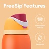 Owala FreeSip Kids Stainless Steel Water Bottle 16 oz Trail On(Citrus Crush)