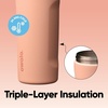 Owala FreeSip Kids Stainless Steel Water Bottle 16 oz Trail On(Peach of Mind)