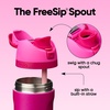 Owala FreeSip Kids Stainless Steel Water Bottle 16 oz Trail On(Read My Lips)