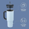 Owala Tumbler Stainless Steel Water Bottle 40 oz The Great Blue