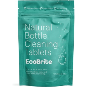 Owala EcoBrite All Natural, Powerful Cleaning Tablets, Cleans Stainless Steel, Tumbler, Insulated, Reusable, and Plastic Water Bottles, Chlorine and Phosphate Free (Pack of 10)