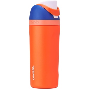 Owala FreeSip Kids Stainless Steel Water Bottle 16 oz Trail On(Blue Citrus)