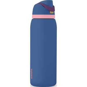 Owala FreeSip Kids Stainless Steel Water Bottle 16 oz Trail On(Blue Jay)