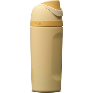 Owala FreeSip Kids Stainless Steel Water Bottle 16 oz Trail On(Butter Half)