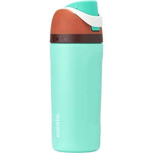 Owala FreeSip Kids Stainless Steel Water Bottle 16 oz Trail On(Mint Chocolate Chip)