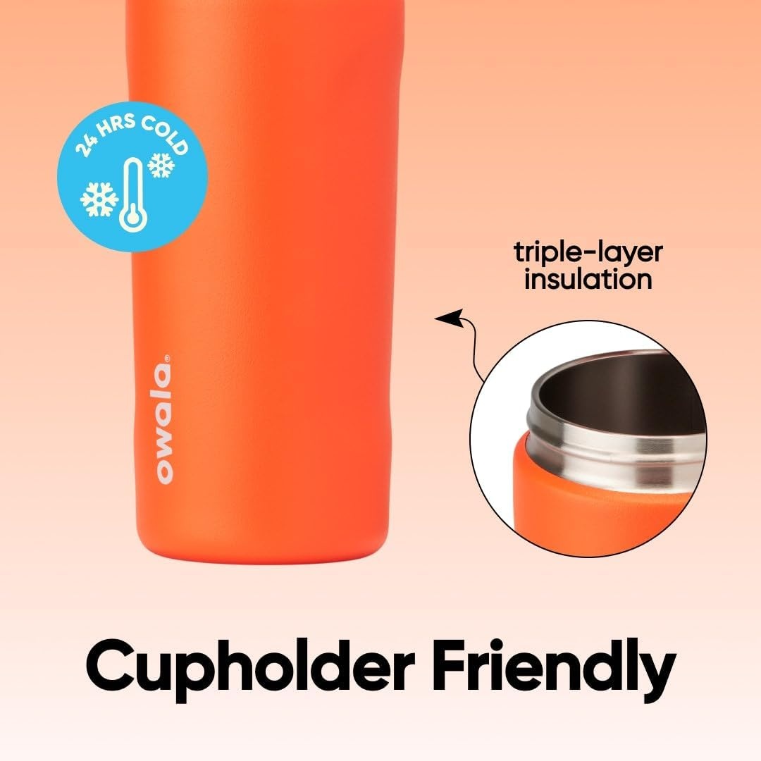 image:imageOwala FreeSip Stainless Steel Water Bottle 32 oz Round We GhostBlue Citrus