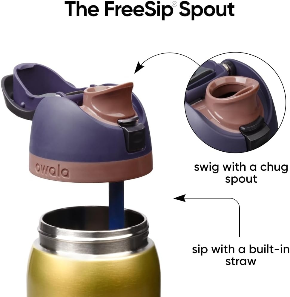 image:imageOwala FreeSip Stainless Steel Water Bottle 32 oz Round We GhostBold Move