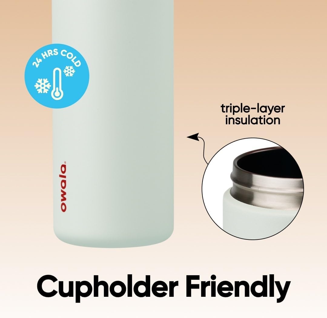 image:imageOwala FreeSip Stainless Steel Water Bottle 32 oz Round We GhostBoneyard