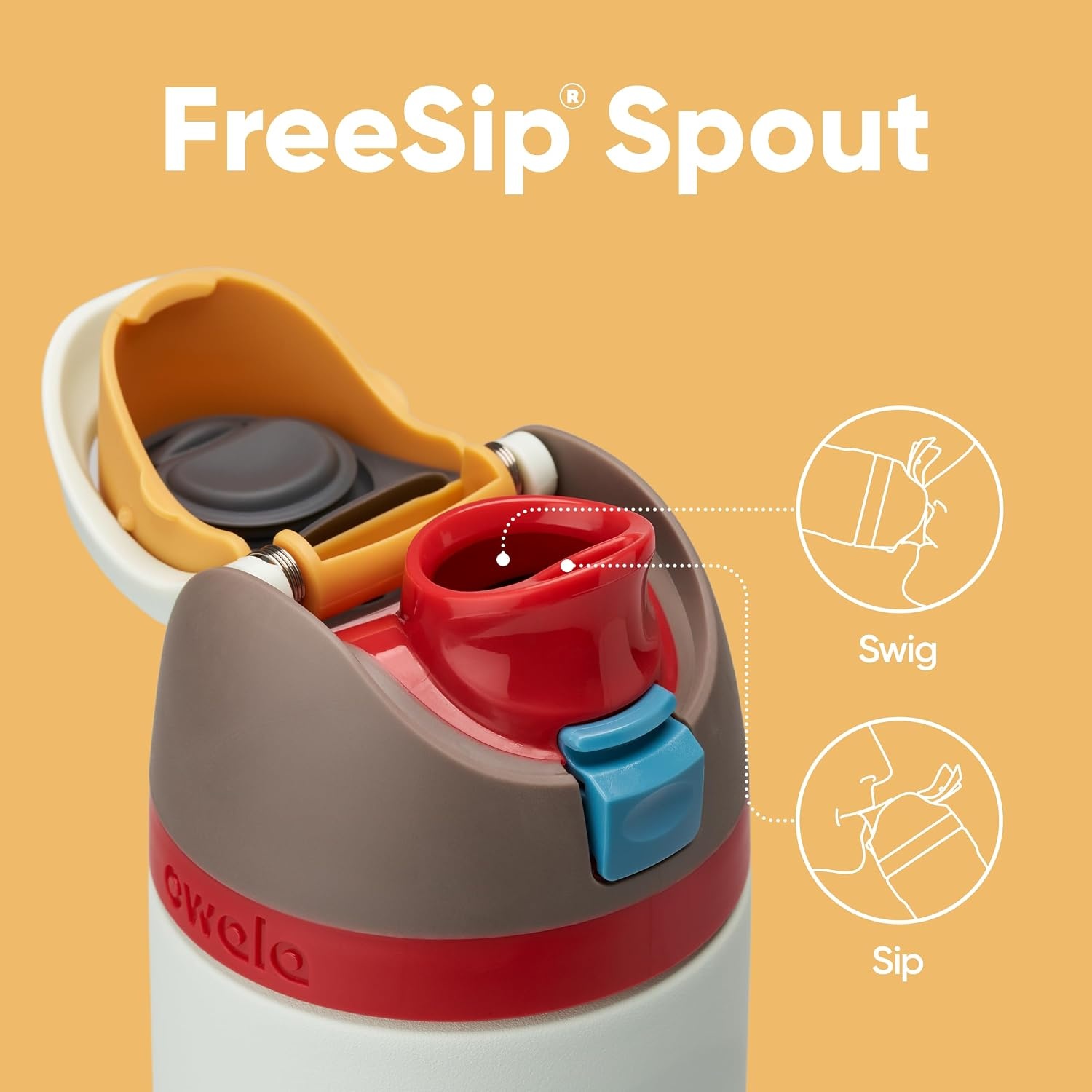 image:imageOwala FreeSip Stainless Steel Water Bottle 32 oz Round We GhostBoneyard