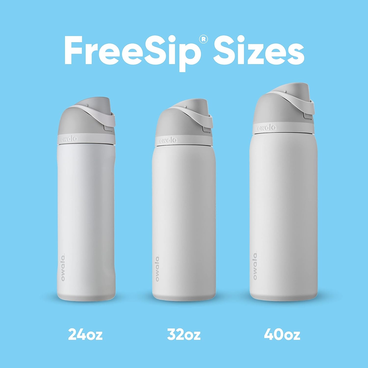 image:imageOwala FreeSip Stainless Steel Water Bottle 32 oz Round We GhostCamo Cool