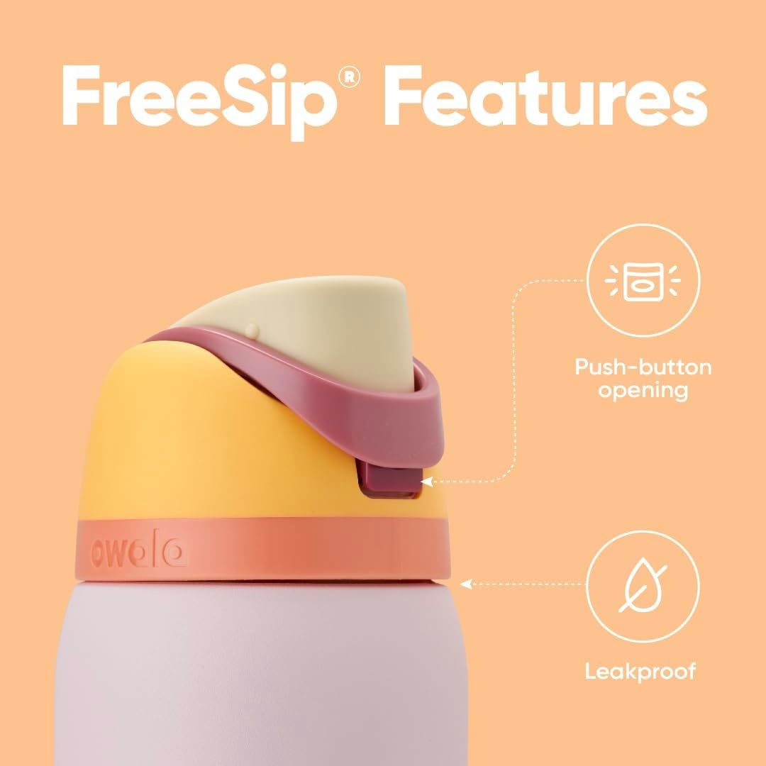 image:imageOwala FreeSip Stainless Steel Water Bottle 32 oz Round We GhostCandy Store