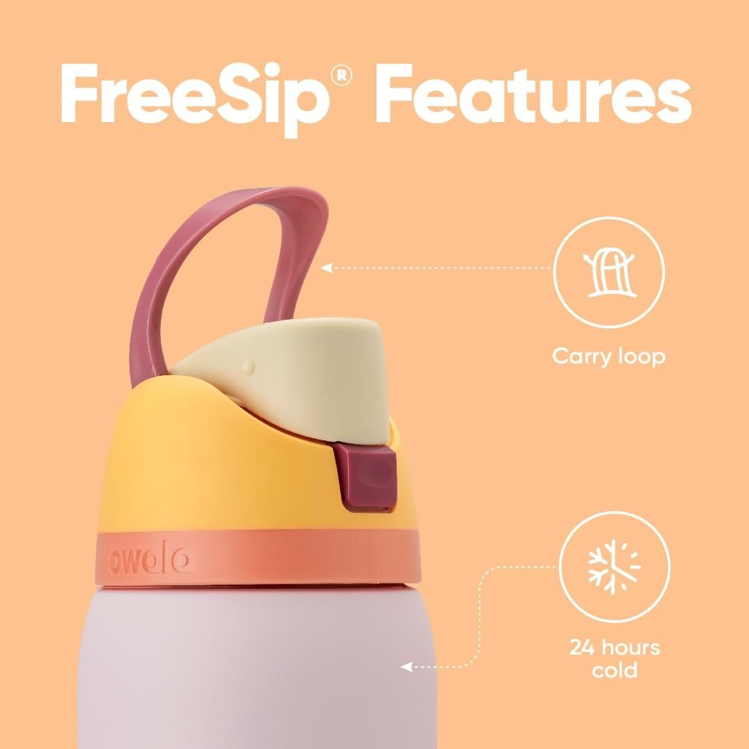 image:imageOwala FreeSip Stainless Steel Water Bottle 32 oz Round We GhostCandy Store
