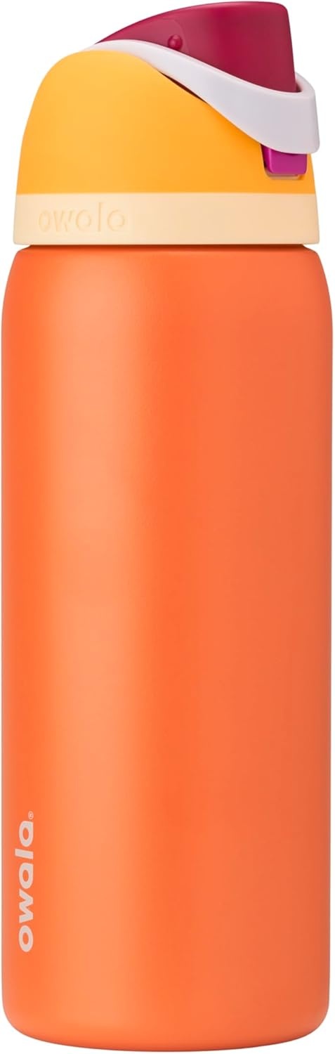 image:imageOwala FreeSip Stainless Steel Water Bottle 32 oz Round We GhostCitrus Crush