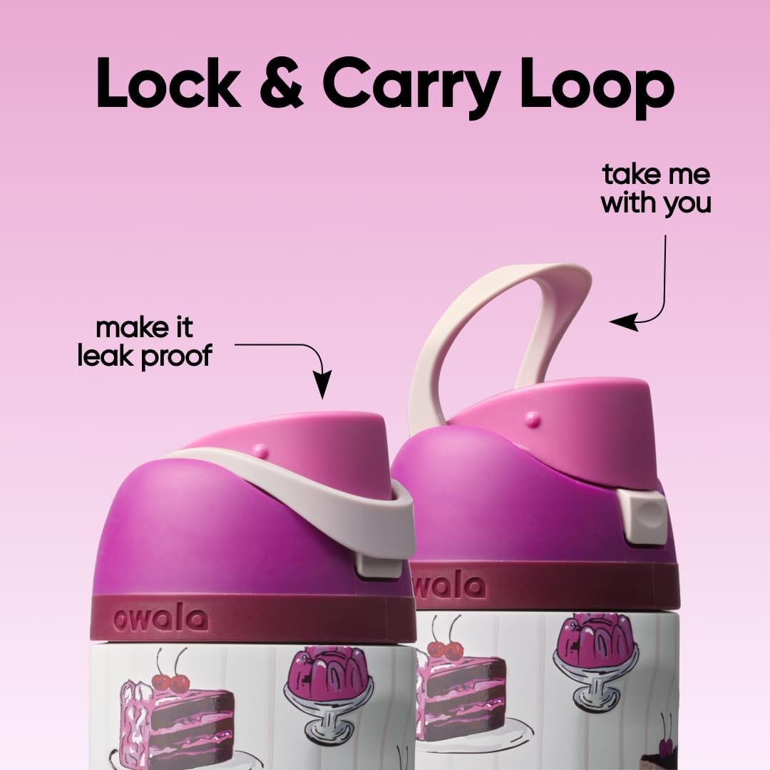 image:imageOwala FreeSip Stainless Steel Water Bottle 32 oz Round We GhostDelectable Delights
