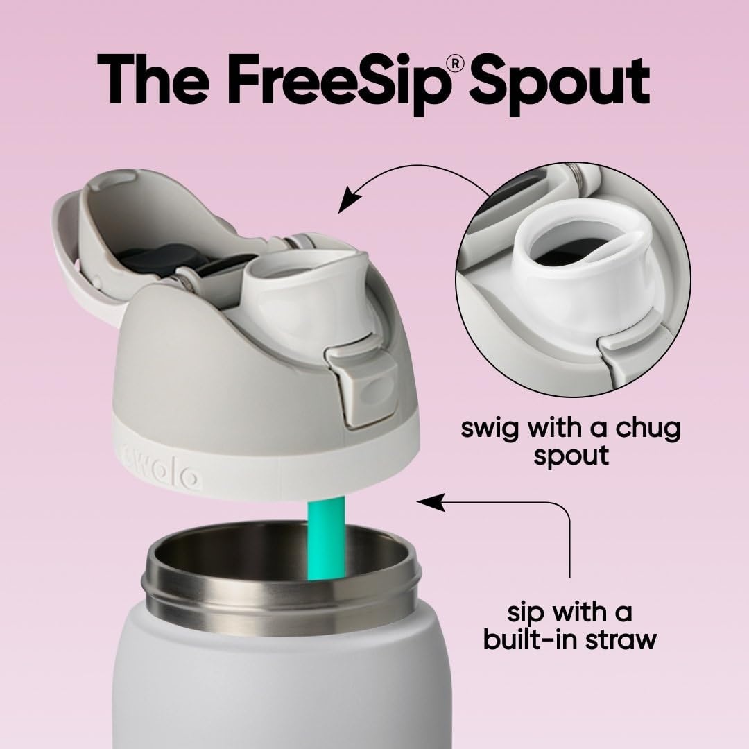 image:imageOwala FreeSip Stainless Steel Water Bottle 32 oz Round We GhostDreamy Field