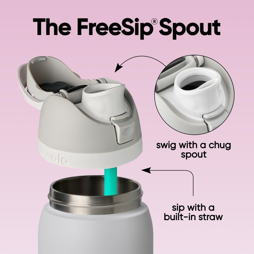 image:imageOwala FreeSip Stainless Steel Water Bottle 32 oz Round We GhostDreamy Field