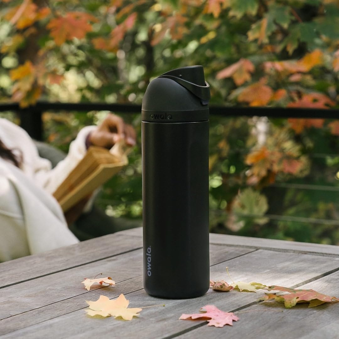 image:imageOwala FreeSip Stainless Steel Water Bottle 32 oz Round We GhostGolden Quest