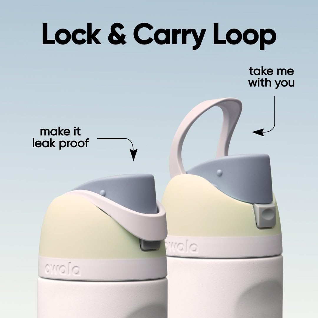 image:imageOwala FreeSip Stainless Steel Water Bottle 32 oz Round We GhostIced Breeze
