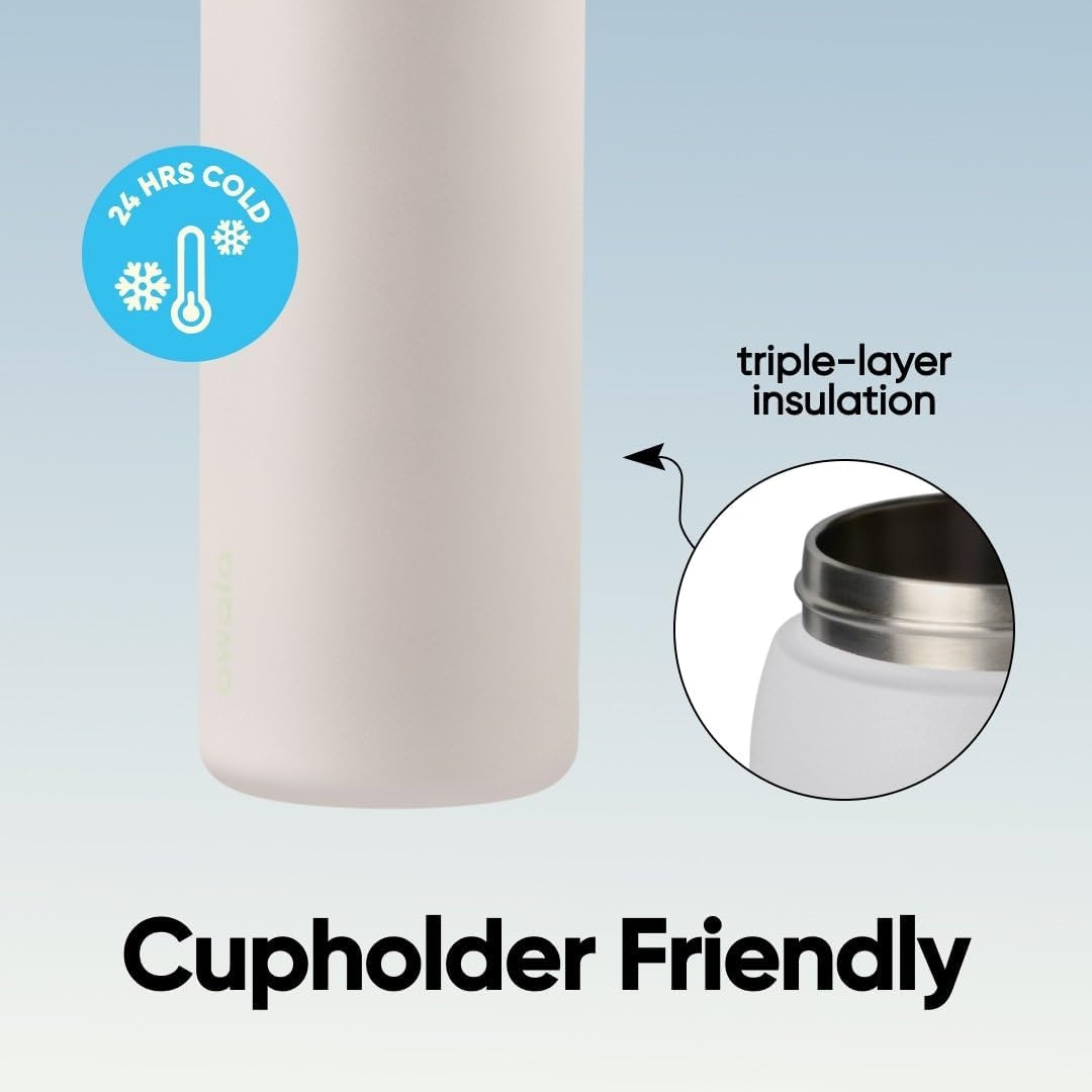 image:imageOwala FreeSip Stainless Steel Water Bottle 32 oz Round We GhostIced Breeze