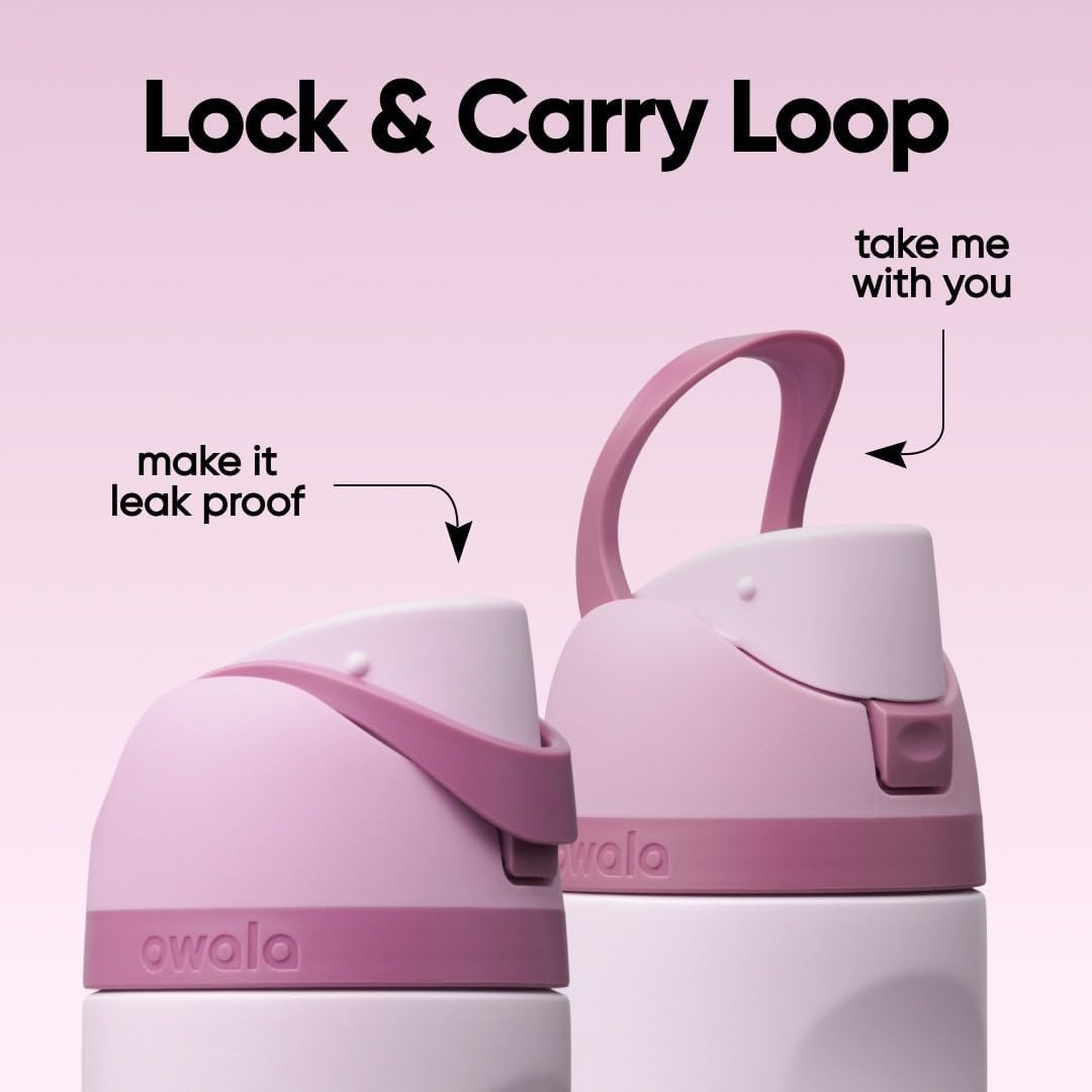 image:imageOwala FreeSip Stainless Steel Water Bottle 32 oz Round We GhostLilac You A Lot