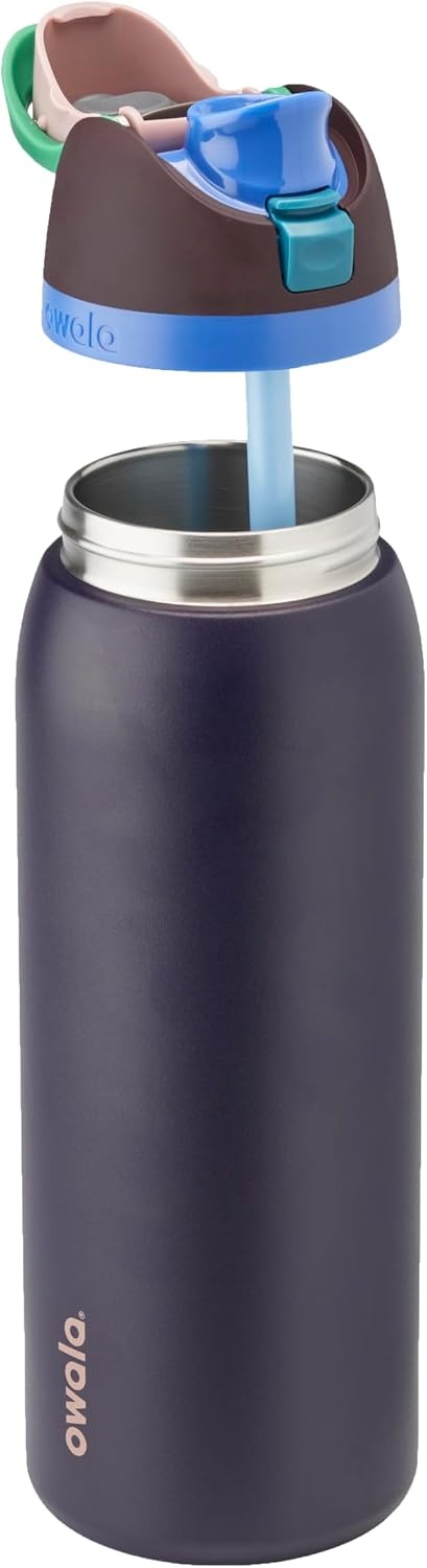 image:imageOwala FreeSip Stainless Steel Water Bottle 32 oz Round We GhostNight Safari
