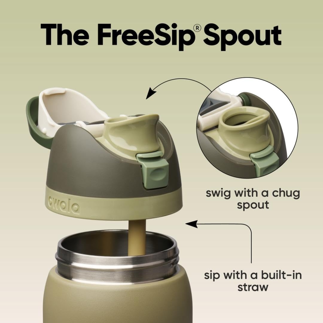 image:imageOwala FreeSip Stainless Steel Water Bottle 32 oz Round We GhostOff Road
