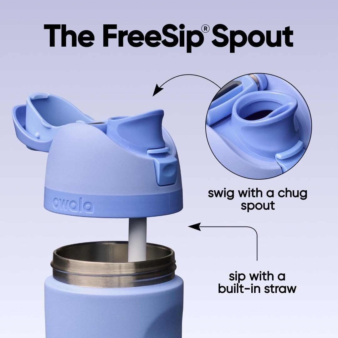 image:imageOwala FreeSip Stainless Steel Water Bottle 32 oz Round We GhostOut of the Blue