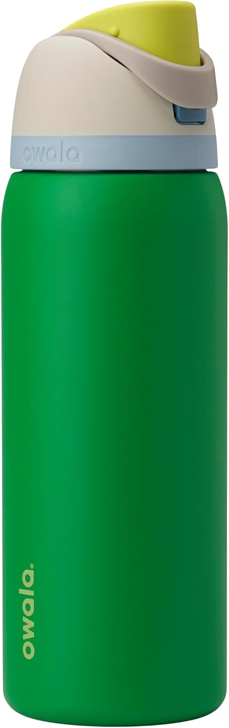 image:imageOwala FreeSip Stainless Steel Water Bottle 32 oz Round We GhostPutting Green
