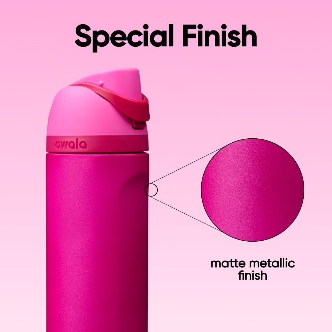image:imageOwala FreeSip Stainless Steel Water Bottle 32 oz Round We GhostRead My Lips