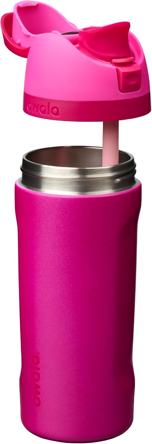 image:imageOwala FreeSip Stainless Steel Water Bottle 32 oz Round We GhostRead My Lips