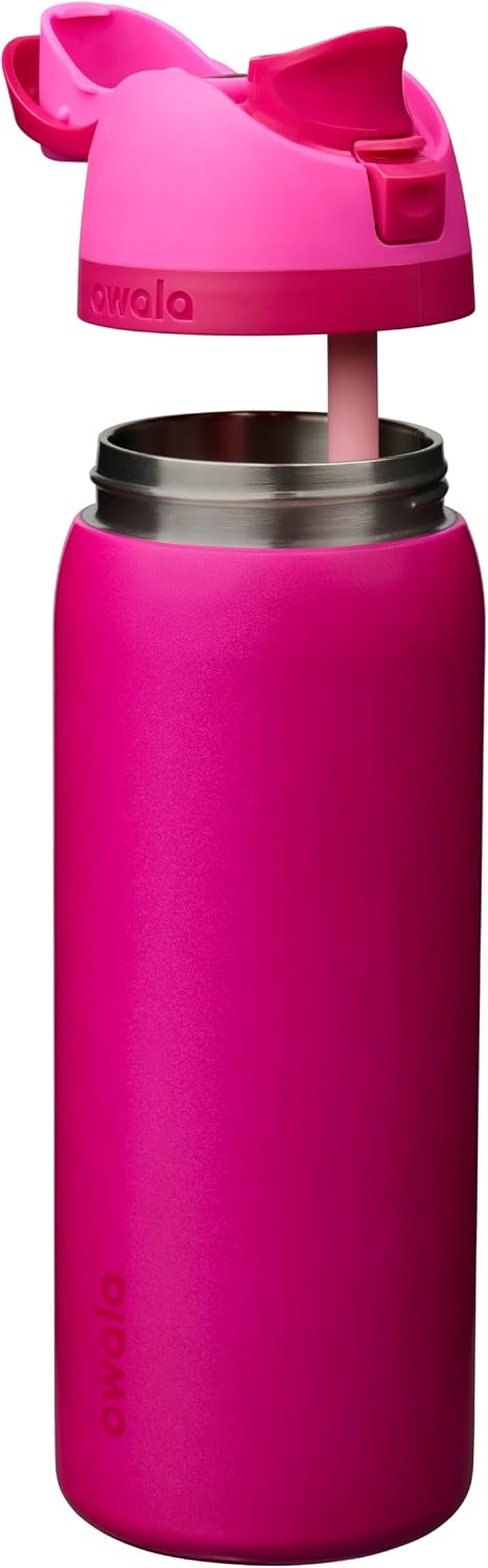 image:imageOwala FreeSip Stainless Steel Water Bottle 32 oz Round We GhostRead My Lips