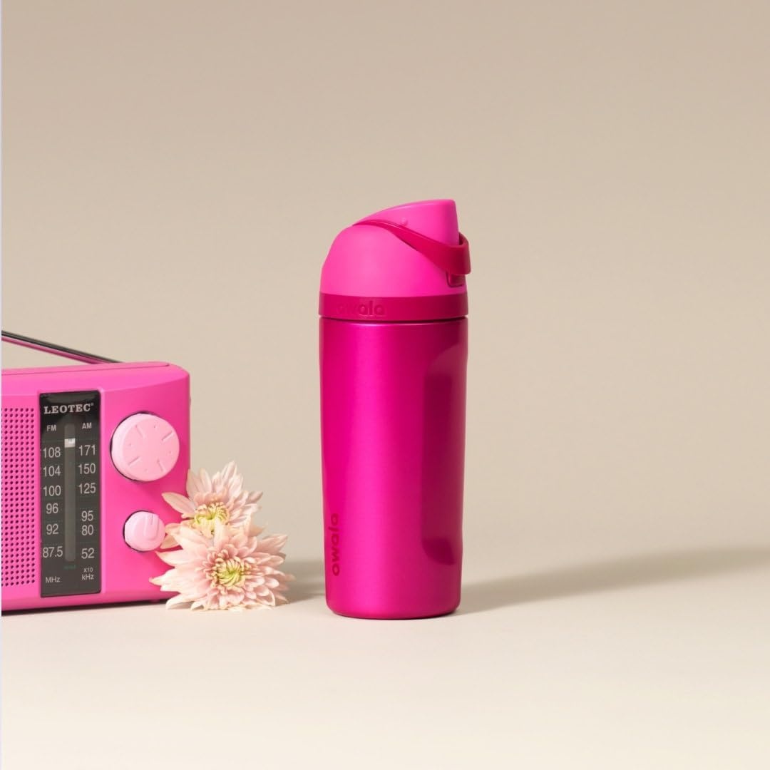image:imageOwala FreeSip Stainless Steel Water Bottle 32 oz Round We GhostRead My Lips