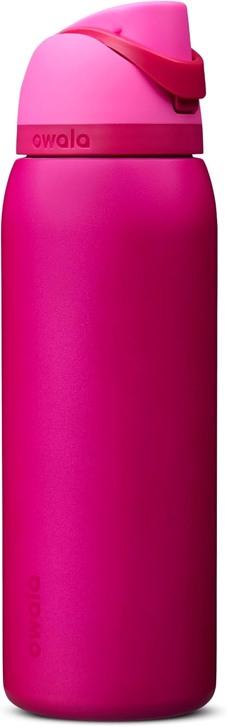 image:imageOwala FreeSip Stainless Steel Water Bottle 32 oz Round We GhostRead My Lips