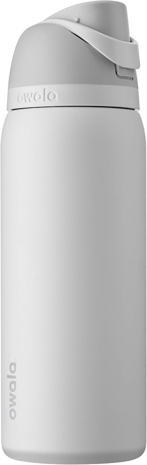 image:imageOwala FreeSip Stainless Steel Water Bottle 32 oz Round We GhostShy Marshmallow
