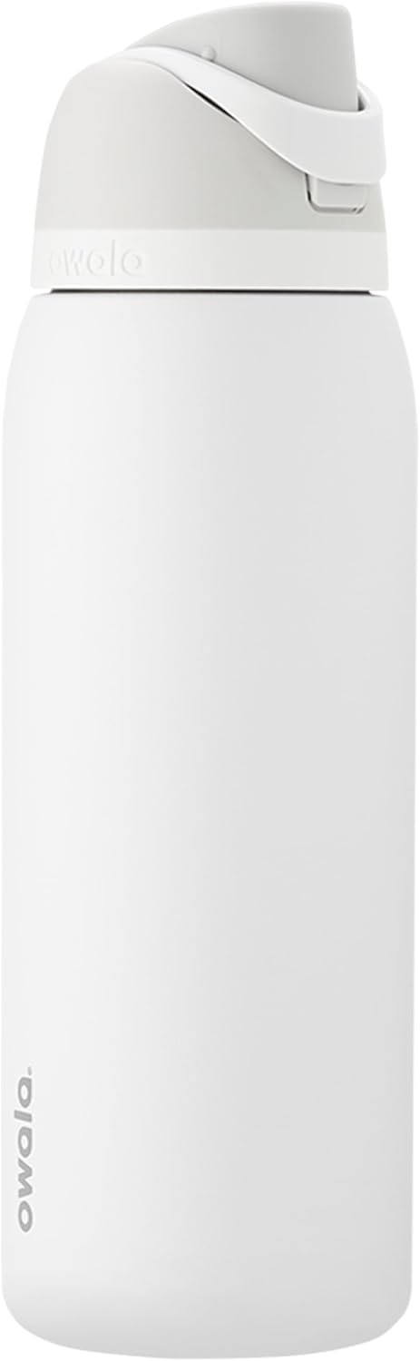 image:imageOwala FreeSip Stainless Steel Water Bottle 32 oz Round We GhostShy Marshmallow