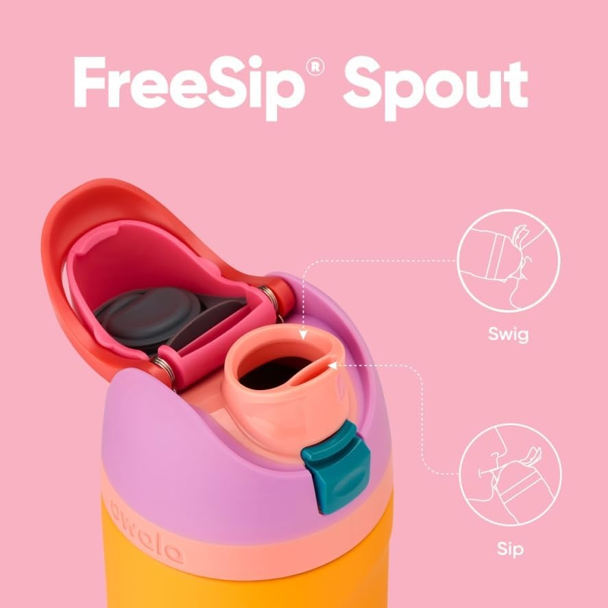 image:imageOwala FreeSip Stainless Steel Water Bottle 32 oz Round We GhostTropical