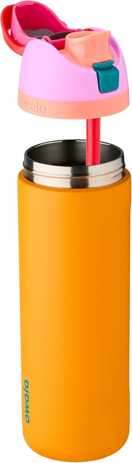 image:imageOwala FreeSip Stainless Steel Water Bottle 32 oz Round We GhostTropical