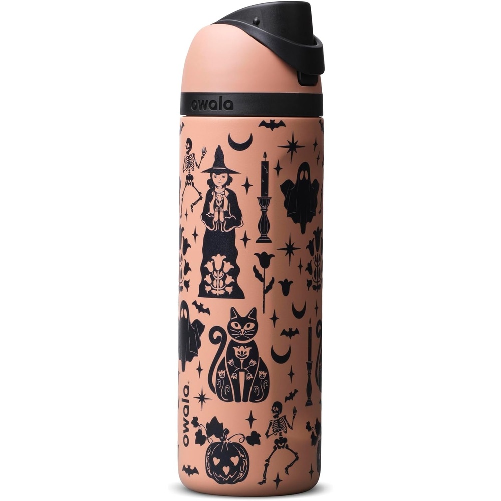image:imageOwala FreeSip Stainless Steel Water Bottle 32 oz Round We GhostFright and Delight