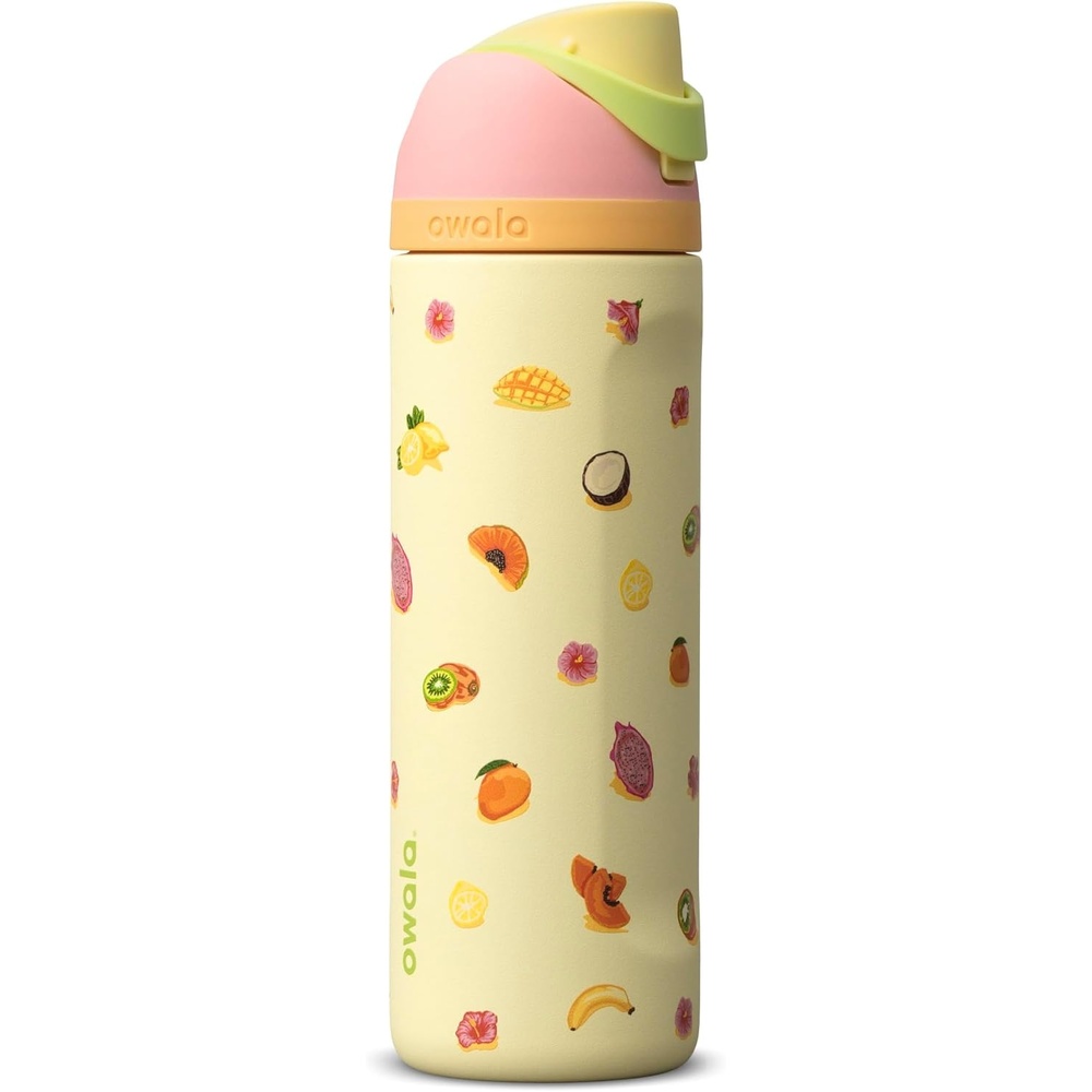 image:imageOwala FreeSip Stainless Steel Water Bottle 32 oz Round We GhostJust Ripe Fruit